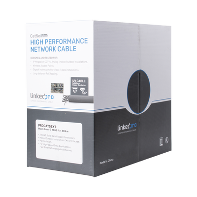 Bobina de Cable de 305 Metros (1000 Pies), Cat5e, FTP,