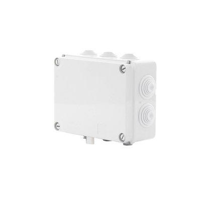 Caja de derivación de PVC Auto-extinguible con 10 entradas,