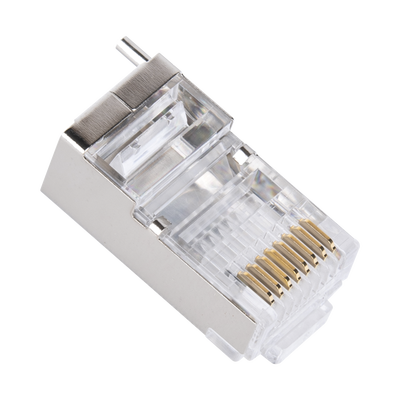 Bote con 100 Piezas de Plug Modular RJ45 Cat5e Blindado,