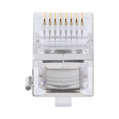 Bote con 100 Piezas de Plug Modular RJ45 Cat5e Blindado,