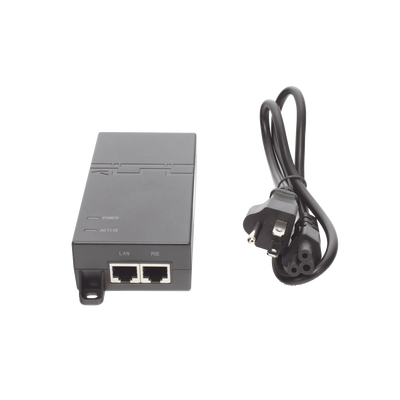Inyector PoE estándar 30 watts, Compatible Multi-marcas,