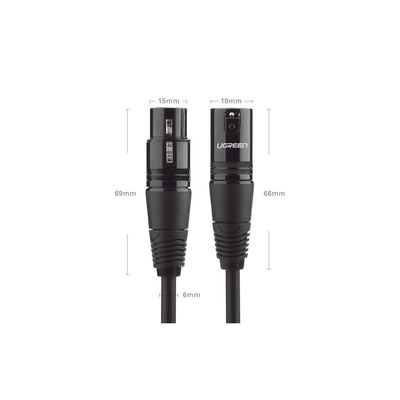 Cable para Micrófono XLR Tipo Canon Macho a Hembra / 10