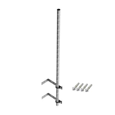 Mástil de 3m 1-1/4" SYSCOM TOWERS | Herrajes para Sujeción a Pared