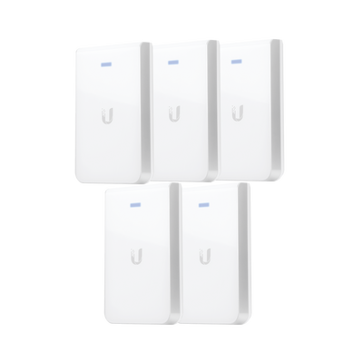 Paquete de 5 Access Points UniFi de Pared, Doble Banda, MIMO 2x2