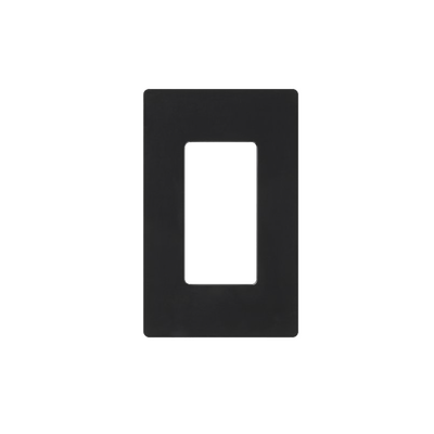 [CW1BL] Placa de pared 1 espacio color negro para dimmer o switch Lutron