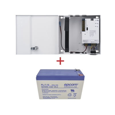 [PL12DC5ABK/K] Fuente de Alimentación 11-15 VDC 5A con Respaldo y Temporizador