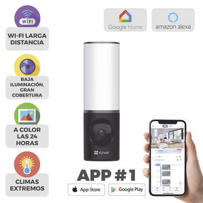 Cámara IP Wi-Fi 4MP con Lámpara y Detección Humana