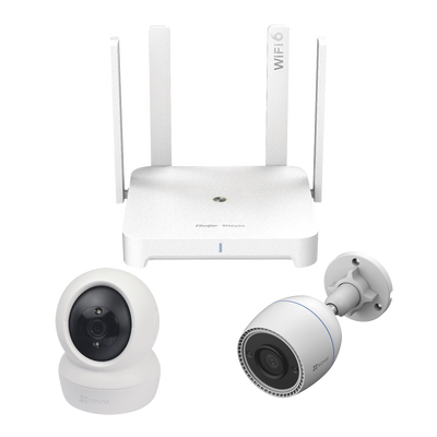 [RGEW1800GXPRO/C6NC3TN] Kit Cámaras WiFi EZVIZ con Router Interior C6N y Exterior C3TN