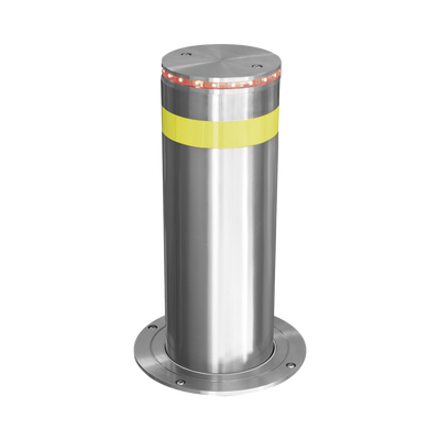 [XB-220-HBL] Bolardo hidráulico de 220 mm con luz LED roja y operación rápida