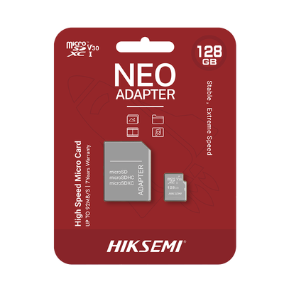 [HS-TF-C1/128G/NEO/A] Memoria microSD de 128 GB con adaptador para dispositivos móviles