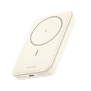 Power Bank MagSafe 10000mAh, 20W, Carga Rápida, Inalámbrica, Beige