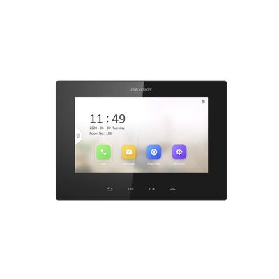 Monitor IP Hikvision 7" Touch PoE para Videoportero, Apertura Remota