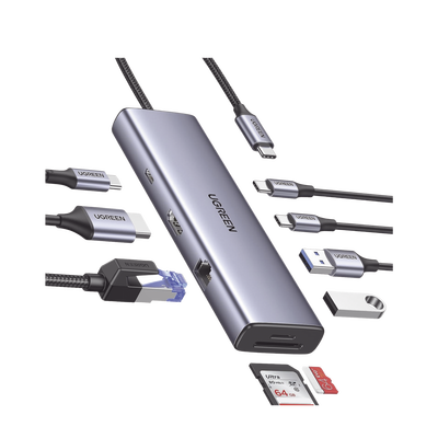 HUB USB-C (Docking Revodok) 9 en 1 | 2 USB-A 3.0 (5Gbps) | 2