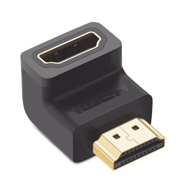 Adaptador HDMI de 90 Grados Macho a Hembra / Hacia Abajo /