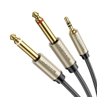 Cable de Audio Premium de 3.5 mm a 6.35mm / Blindaje