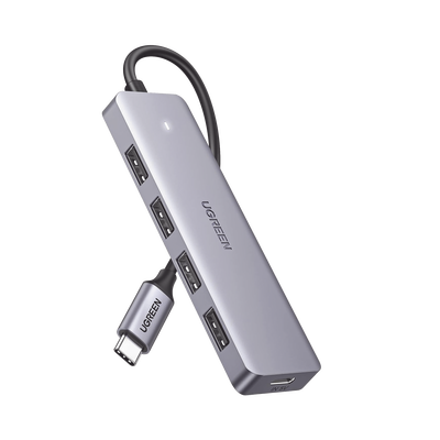 HUB USB-C 3.0 4 EN 1 | 4 Puertos USB-A (5Gbps) | Carcasa ABS