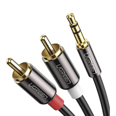 Cable Audio Premium Jack 3.5mm a 2 RCA / 10 Metros /