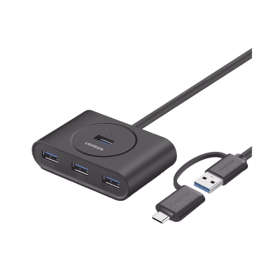 HUB USB-A/C 3.0 4 en 1 | Con Conector USB-C | 4 Puertos