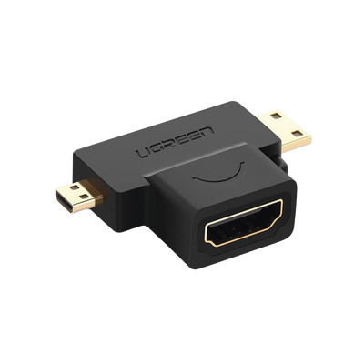 [20144] Adaptador Micro + Mini HDMI Macho a HDMI Hembra / Mini HDMI