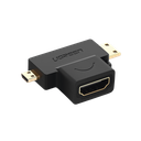 Adaptador Micro + Mini HDMI Macho a HDMI Hembra / Mini HDMI