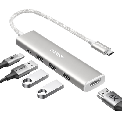 HUB USB-C (Docking Revodok) 5 en 1 | HDMI 2.0 4K@30Hz | 3