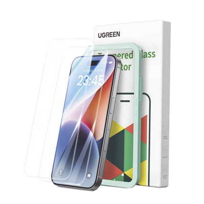 [45974] ​Protector UGREEN iPhone 16 Pro Max 2P con Marco de Instalación