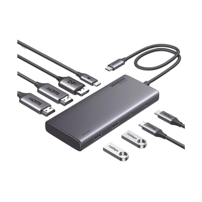 HUB USB-C (Docking Revodok 308) 8 en 1 | 2 Puertos HDMI