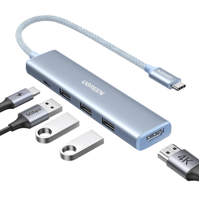 HUB USB-C (Docking Revodok) 5 en 1 | HDMI 2.0 4K@30Hz | 3