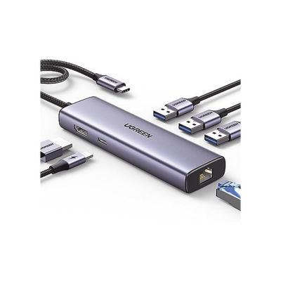 HUB USB-C (Docking Station) 6 en 1 / 3 Puertos USB-A 3.0