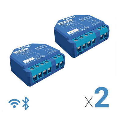 [SHELLYPLUS1X2] Relevador Inalámbrico Inteligente 16A WiFi 2.4GHz (Par 2 Pzs)