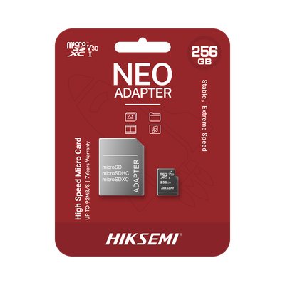 [HS-TF-C1/256G/NEO/A] Memoria microSD de 256 GB con adaptador para dispositivos móviles