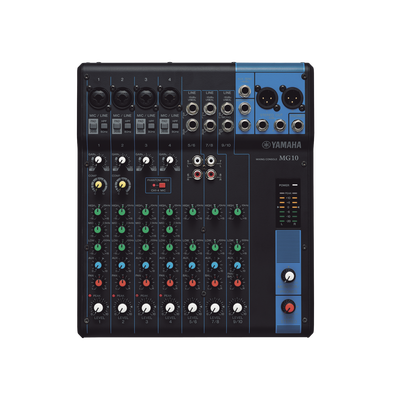 Mezcladora de Audio | 10 Canales | 4 Entradas de Micrófono