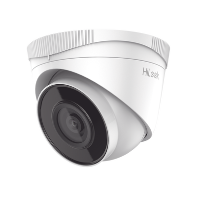 Cámara de seguridad IP tipo turret de 4MP con visión nocturna y PoE