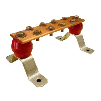 [TG-BUS-G10] Barra de unión de cobre 1000A con aisladores, sin gabinete