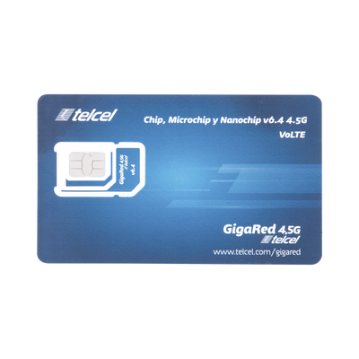 [SIM10GBTELCEL] ​SIM Telcel 10 GB Mensuales por 1 Año Solo Datos 3G/4G