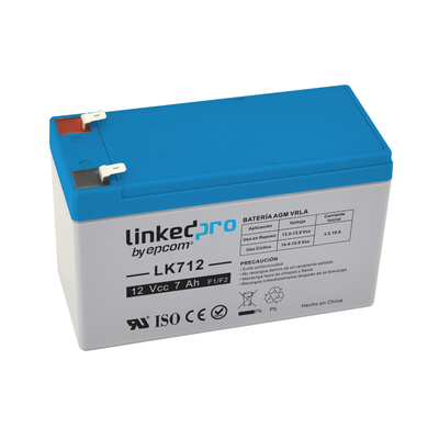 [LK712] Batería AGM 12V 7Ah UL para Respaldo en Sistemas Electrónicos
