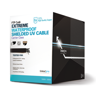 [PRO-CAT-6-EXT-LITE] Cable UTP Cat6 305 m Exterior Negro 23 AWG LINKEDPRO