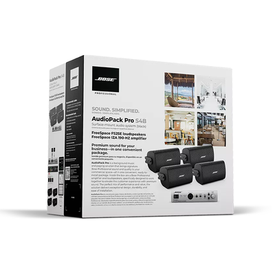[AUDIO-PACK-PRO-S4] Kit de Audio Freespace | 4 Altavoces de Pared + Amplificador