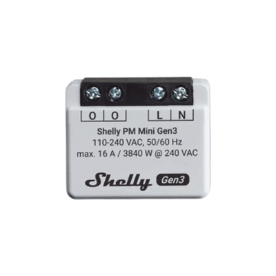 [SHELLYPMMINIGEN3] Medidor Inteligente Shelly Mini Gen3 WiFi 16A Compatible Alexa Google