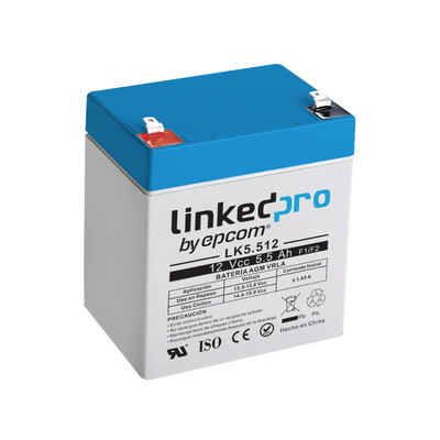 Batería 12V 5.5Ah AGM-VRLA LK5.512 Linkedpro para respaldo