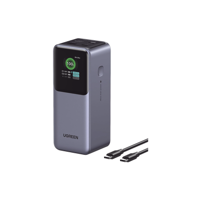 Power Bank 20000mAh 130W con USB-C/USB-A y pantalla inteligente TFT