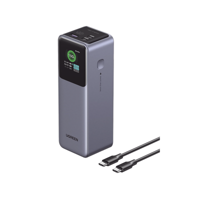 [35526B] Power Bank 12000mAh 100W con USB-C/USB-A y pantalla inteligente TFT