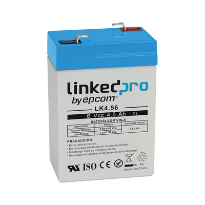 Linkedpro LK4.56 batería 6V 4.5Ah AGM-VRLA terminal F1 UL
