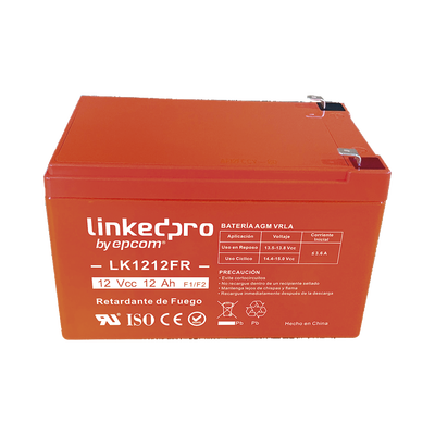 [LK1212FR] Batería AGM 12 V 12 Ah UL retardante de flama para sistemas electrónicos