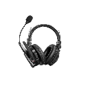 Diadema binaural inalámbrica 500 m con cancelación AI y Bluetooth