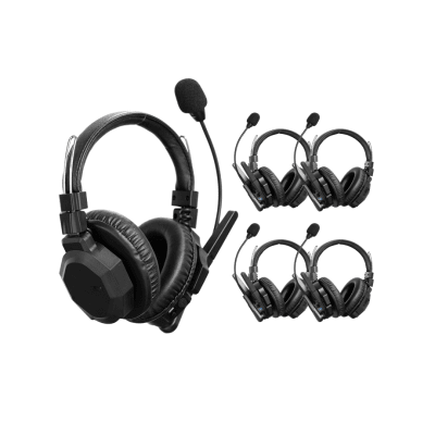 [TXMAX5] Diadema binaural inalámbrica 500 m con cancelación IA y Bluetooth