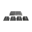 Kit extensor HDMI 1x4 con PoC, IR, EDID y resolución 1080p a 40 m
