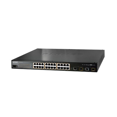 Switch PoE administrable L2 de 24 puertos PoE 802.3af a 10/100 Mbps