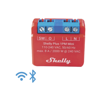 [SHELLYPLUS1PMMINI] Mini interruptor inteligente Wi-Fi 8 A con medición de consumo