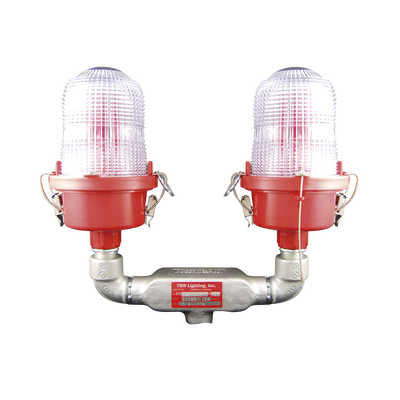 Lámpara Obstrucción LED Roja L-810 Doble con Luz Infrarroja